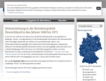 Tablet Screenshot of fonds-heimerziehung.de